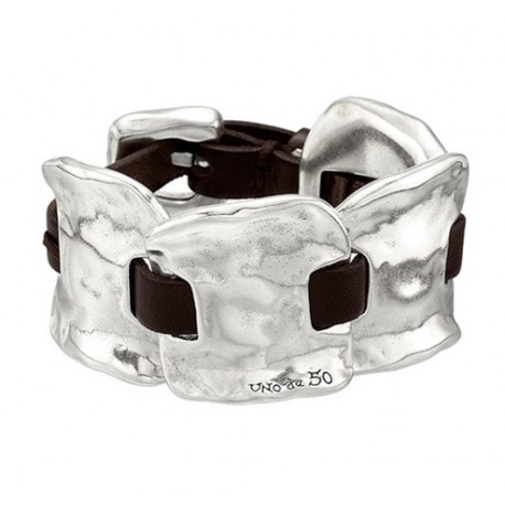 Breites Silber Leder Manschetten Armband