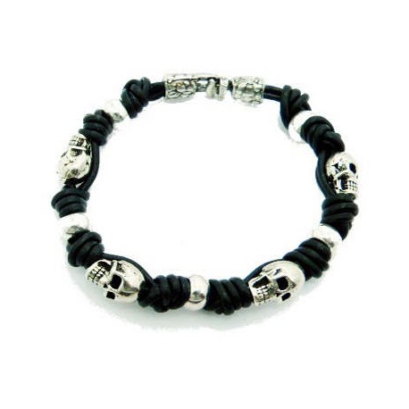 Skull Leather Bracelet Skull Leather Bracelet