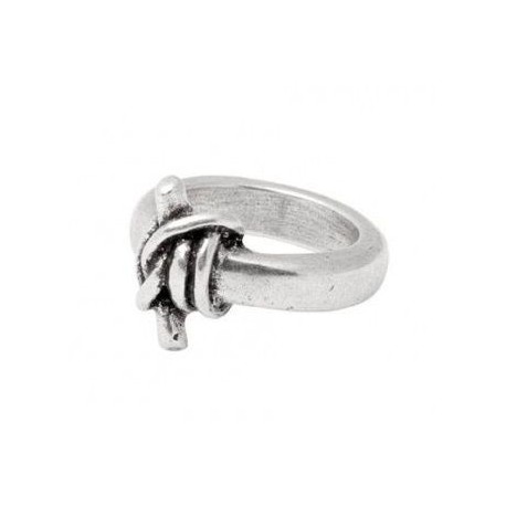 Bague pour homme en argent avec noeud