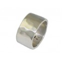Hammered silver ring