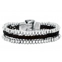Silber Perlen Lederarmband