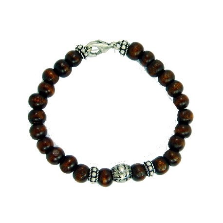 Wooden beaded bracelet