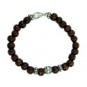 Pulsera con cuentas de madera marron