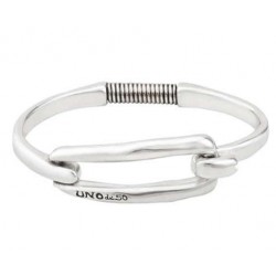 Pulsera plata con hebilla rectangular