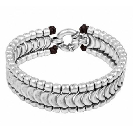 Bracelet Hombre Escamas Plata