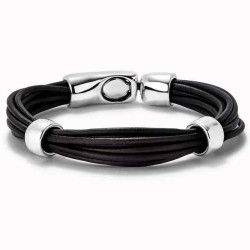 Mehrreihige braunes Lederarmband