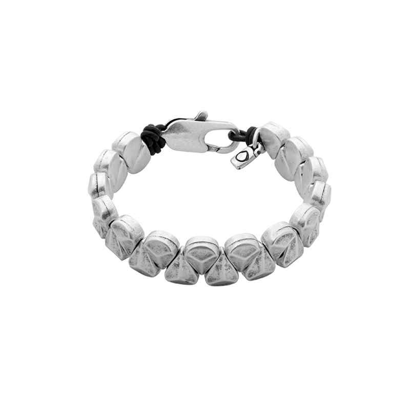 Bracelet mat silver pearls Bracelet mat silver pearls