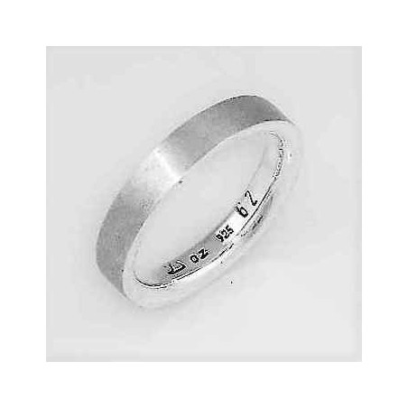 Anillo alianza mate plata de ley