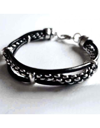 Bracelet chaîne serpent avec cordons