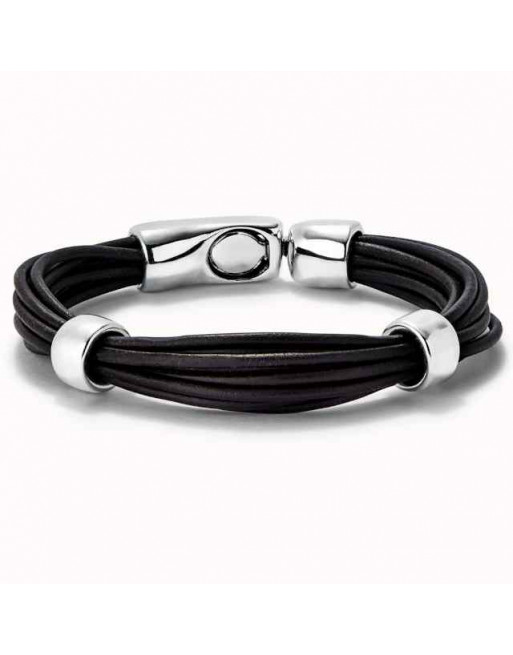Leather bracelet 2 grapas Leather bracelet 2 grapas