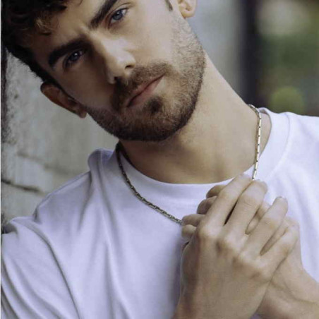 Rechteckige Silberglieder Box-Kettenhalskette