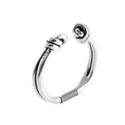 Knot Silver Bangle Bracelet