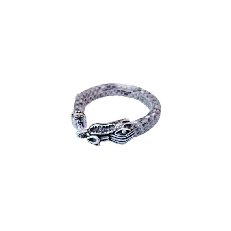 Snake skin leather bracelet