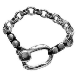 Rustikales Silberarmband