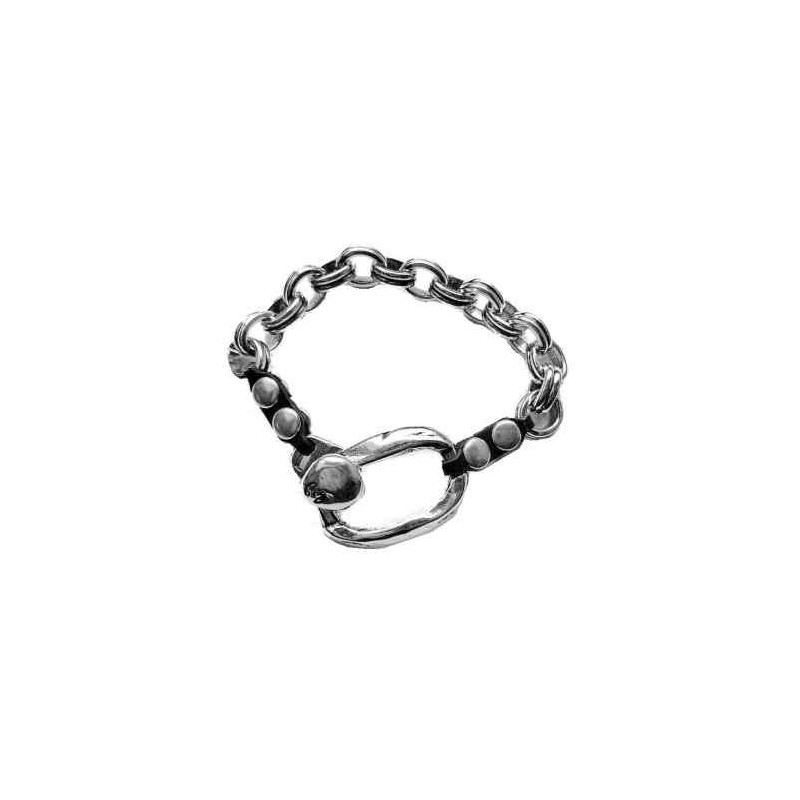 Rustikales Silberarmband