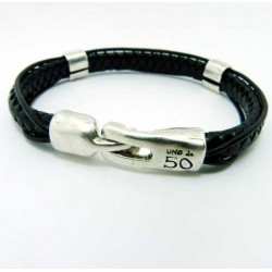 Pulsera cuero trenzado para hombre