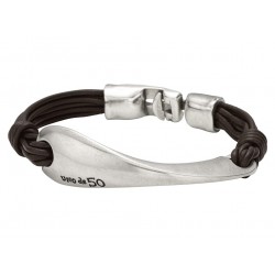 Pulsera semi rigida con cuir