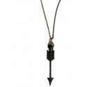 Skull and arrow pendant necklace