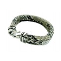 Genuine leather bracelet made of snake skin